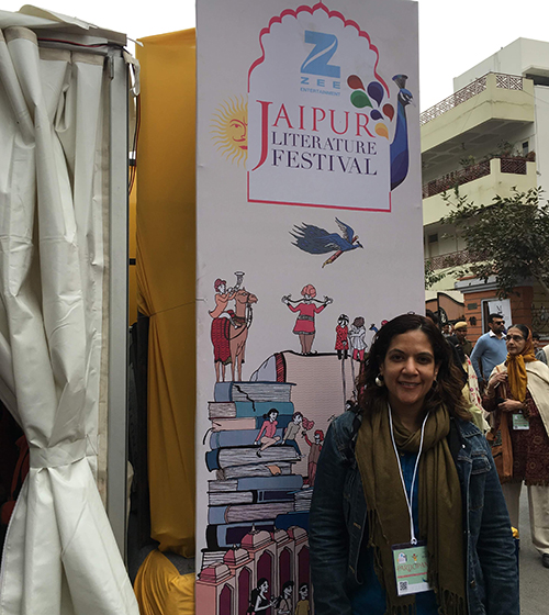 J Lazu at a literature fest